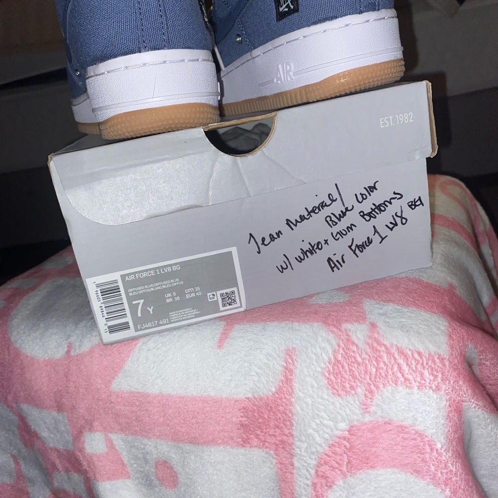 Blue Denim Nike Air Force 1 Sneakers